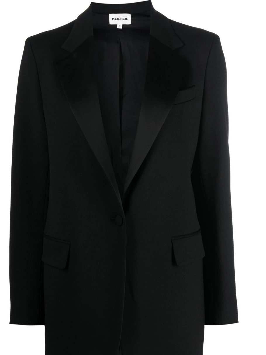 Women satin-lapels Versace blazer 0714
